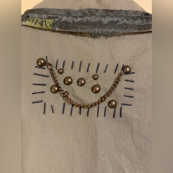 BKE Deconstructed Patch Boho Utility Jacket Size Medium blazer - Picture 4 of 12